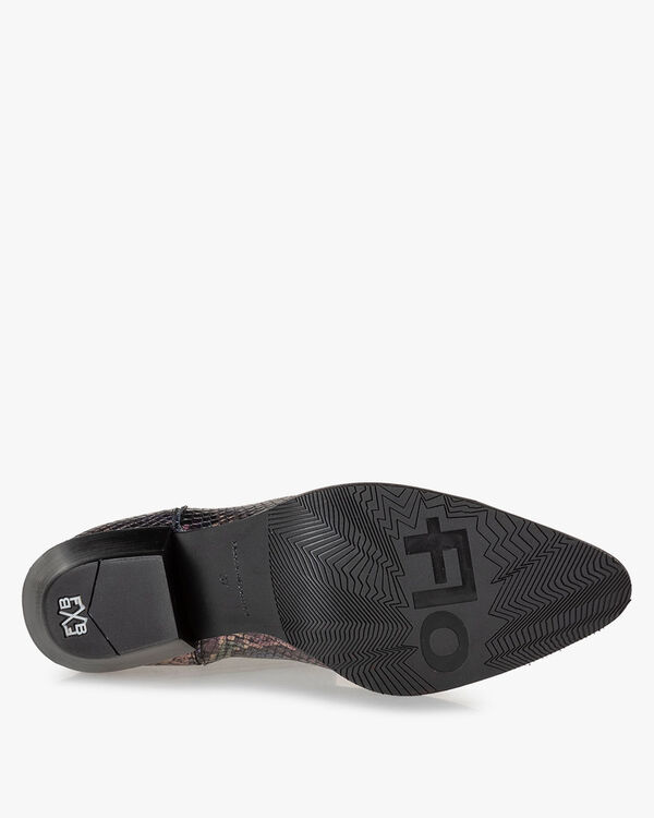 Chelsea Boot Metallic-Print rosa