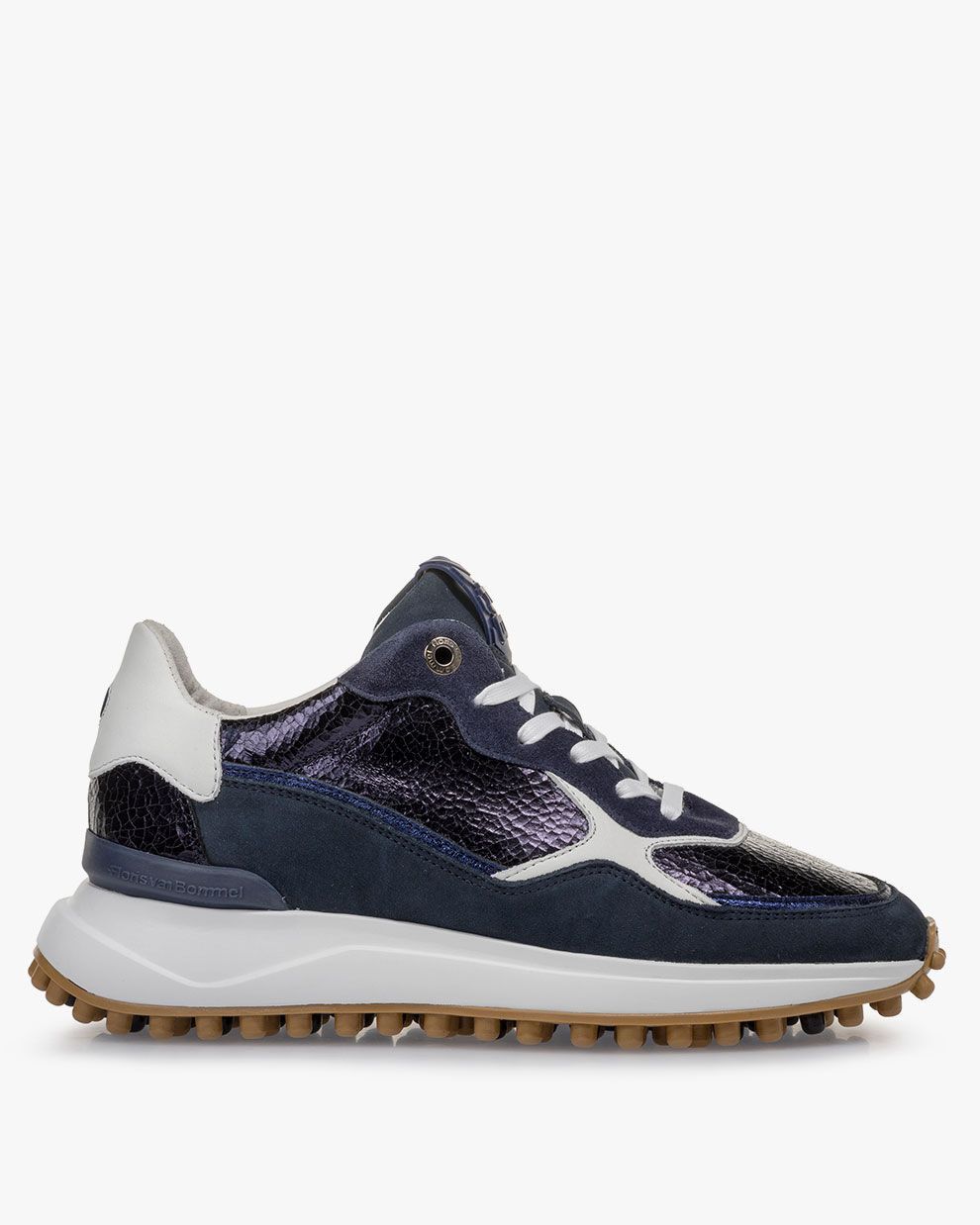 Sneaker nubuck leather blue SFW-10072-40-01 | Floris van Bommel Women®