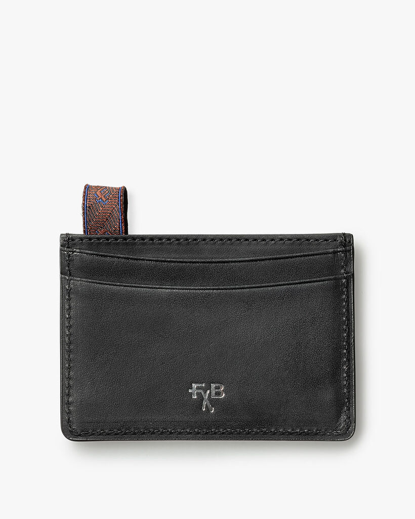 Bankkarten-Etui Leder schwarz