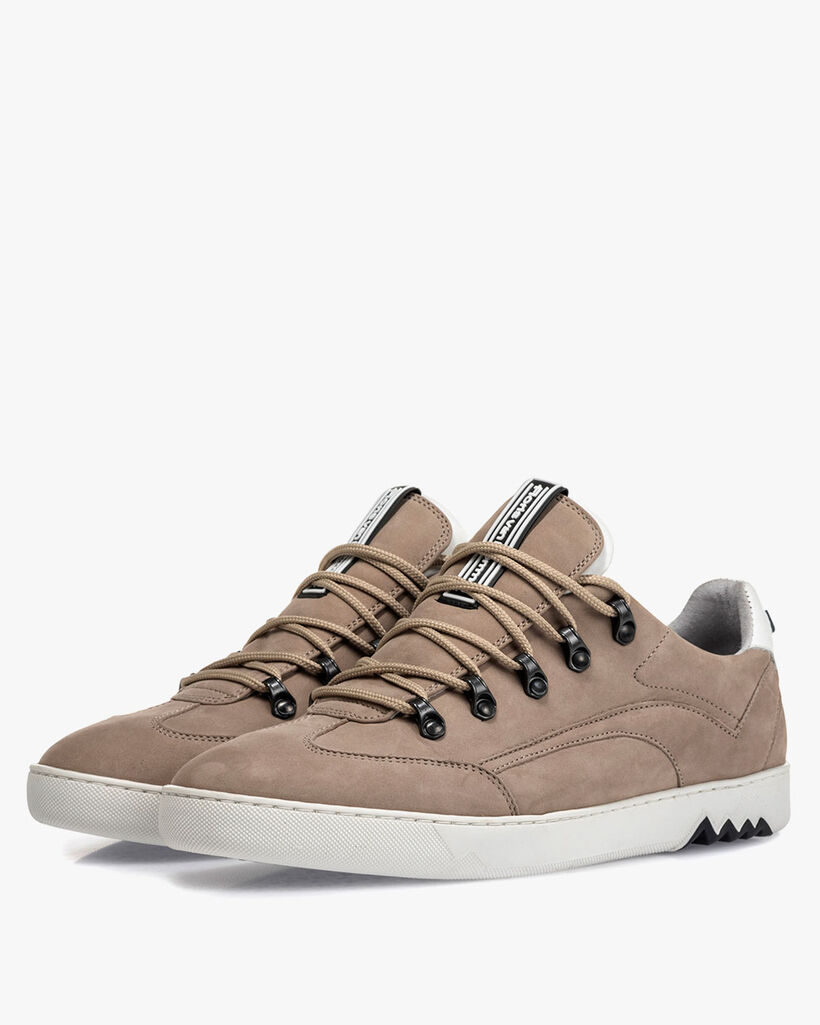 Hiking-Sneaker Nubukleder beige