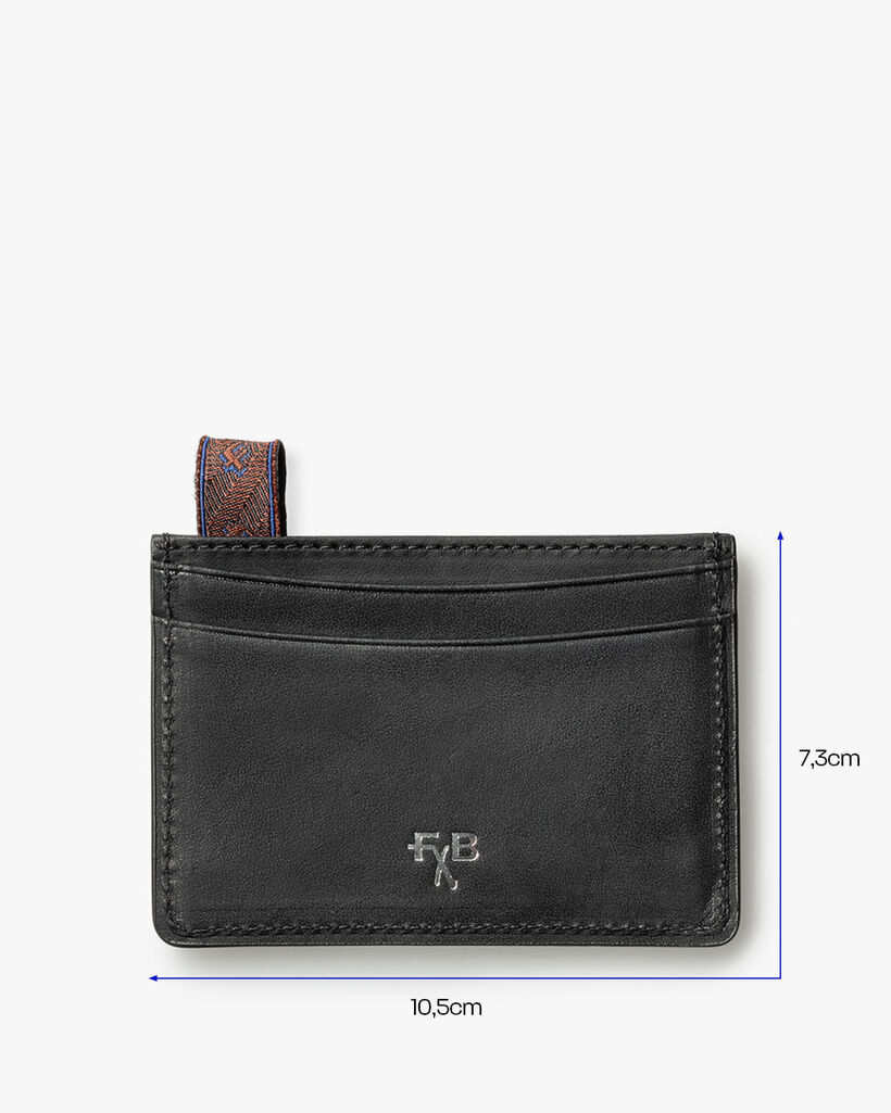 Bankkarten-Etui Leder schwarz