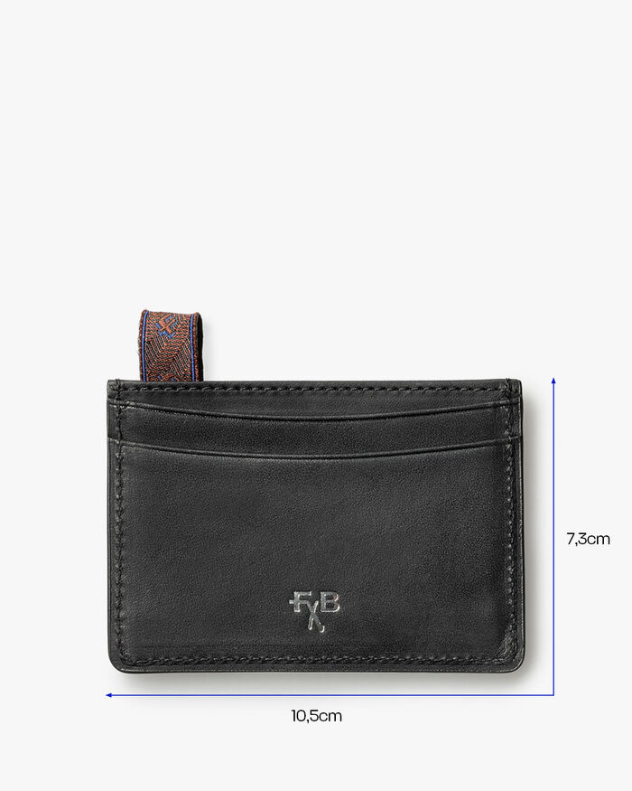 Bankkarten-Etui Leder schwarz