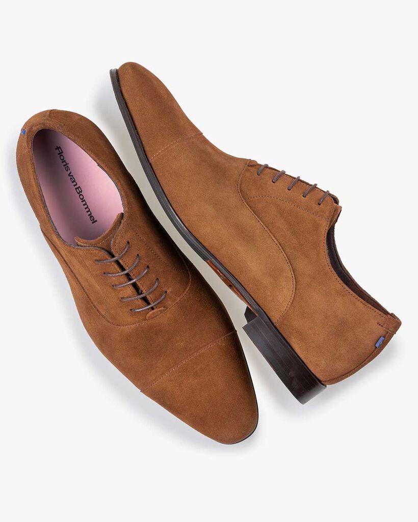 Lace boot suede brown