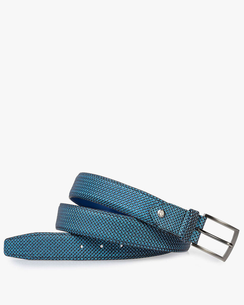 G&uuml;rtel blau metallic
