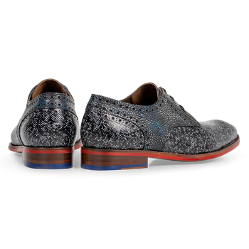 Schn&uuml;rschuh schwarz/grau metallic