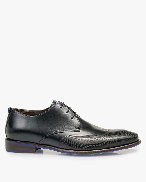 Lace shoe calf leather black