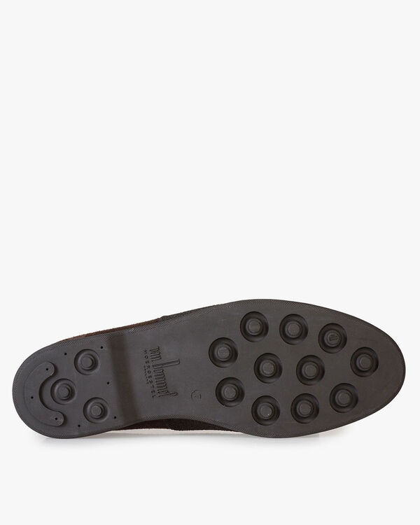 Halbhoher Wildleder Schn&uuml;rstiefel