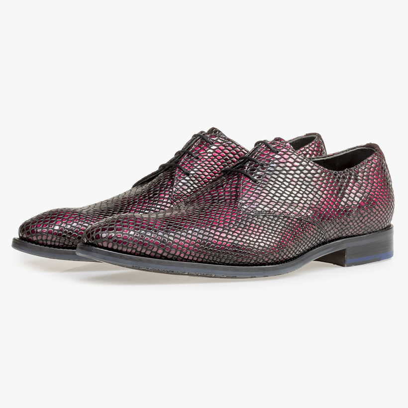 Roder Lackleder-Schn&uuml;rschuh mit Print