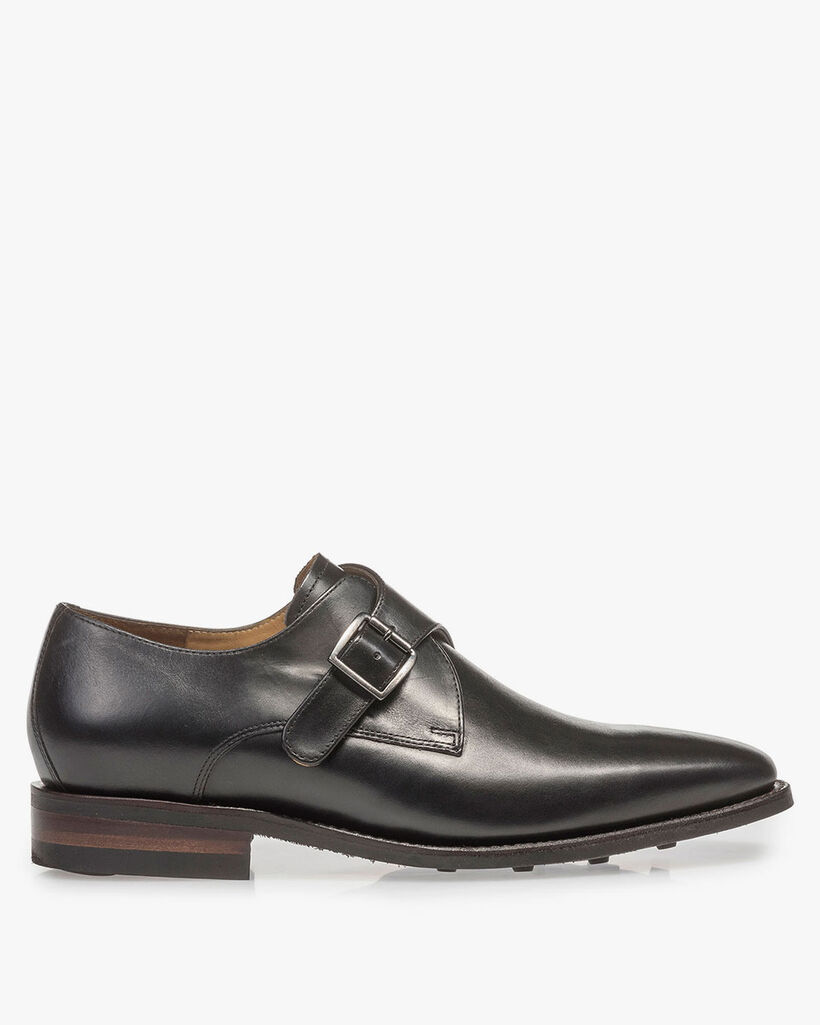 Schwarzer Monk Schnallenschuh