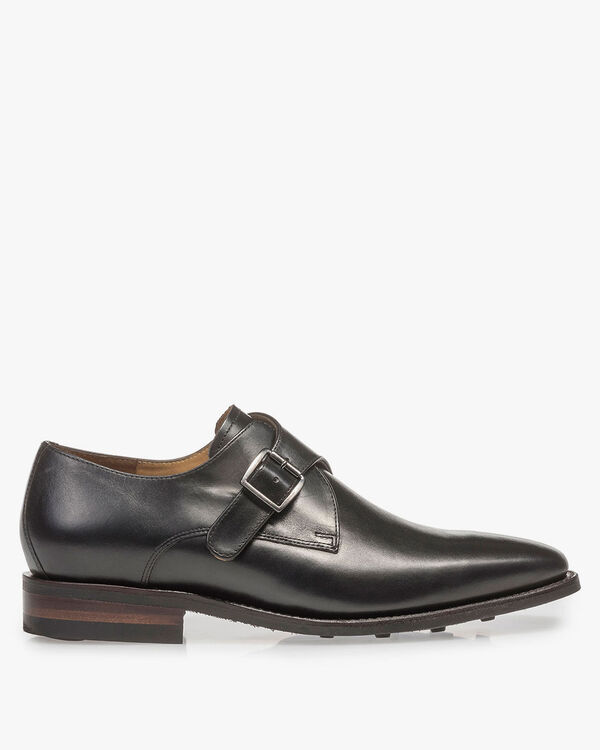 Schwarzer Monk Schnallenschuh