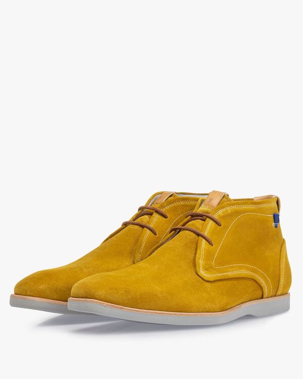 Stiefel Wildleder gelb