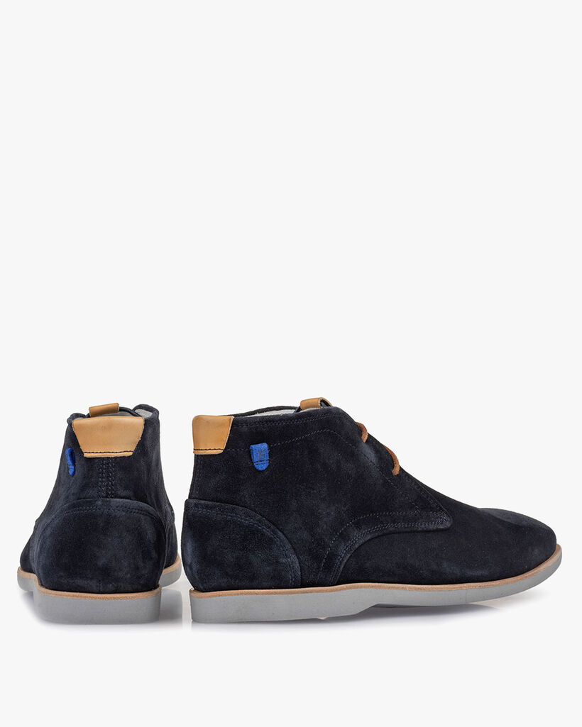 Stiefel Wildleder blau