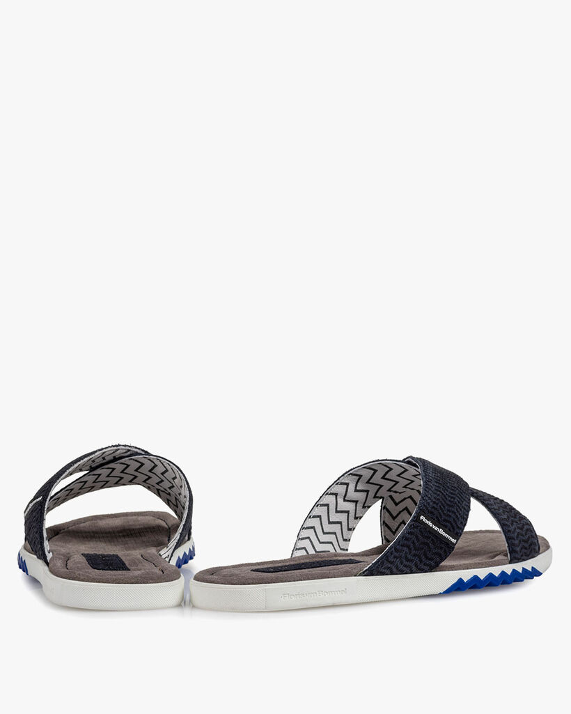 Slipper nubuck leather blue