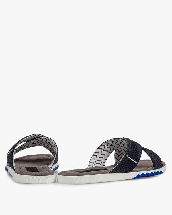 Slipper nubuck leather blue