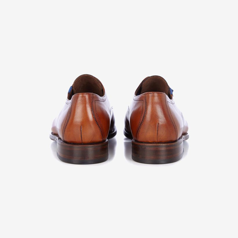 Cognacfarbener Leder Schn&uuml;rschuh