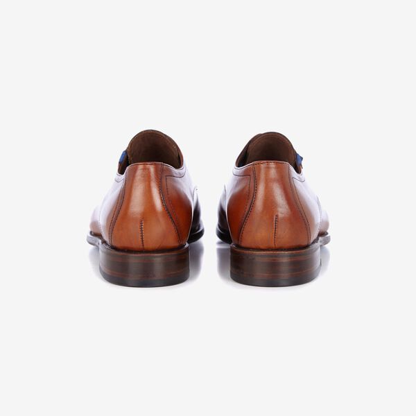 Cognacfarbener Leder Schn&uuml;rschuh