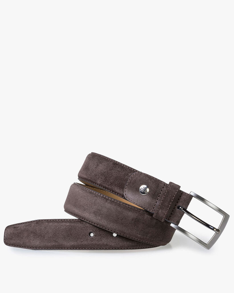 G&uuml;rtel Wildleder dunkelbraun