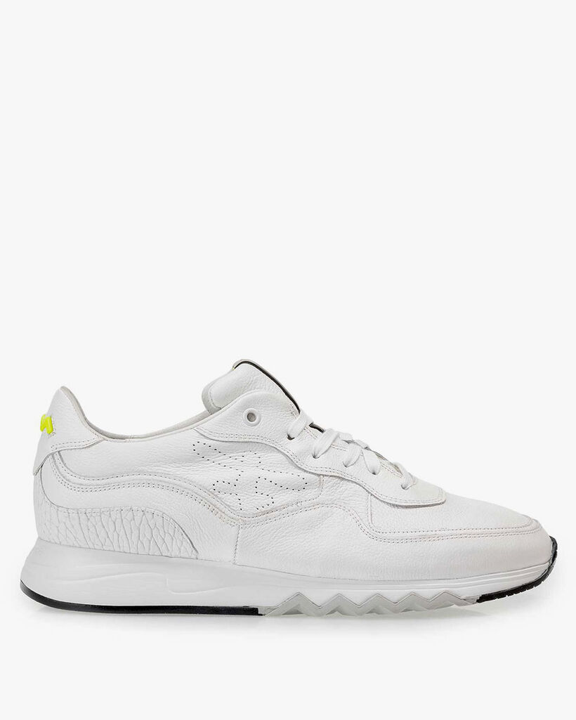 Wei&szlig;er Leder-Sneaker