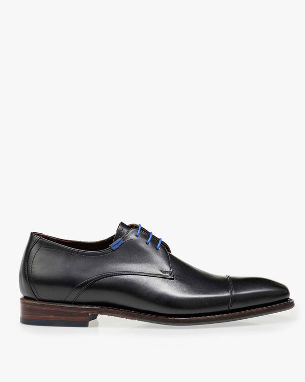 Schn&uuml;rschuh Kalbsleder schwarz