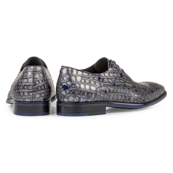 Lace shoe metallic grey