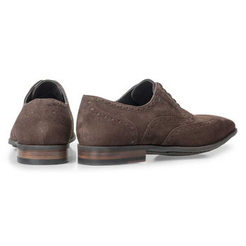 Brauner Kalbswildleder-Brogue