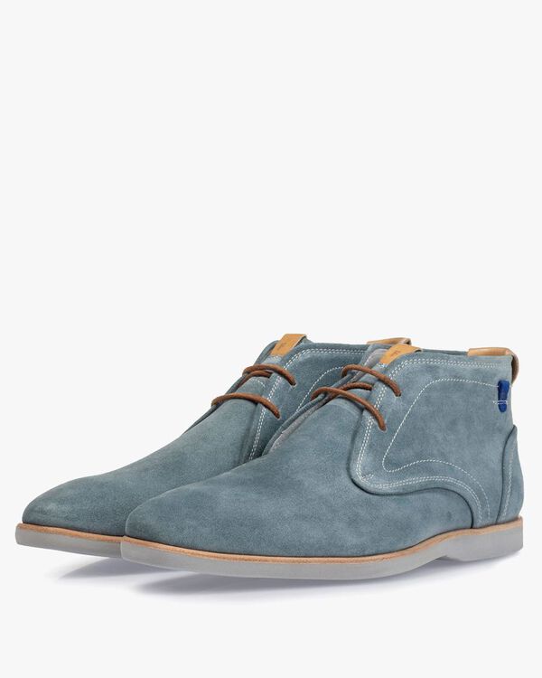 Stiefel Wildleder t&uuml;rkis