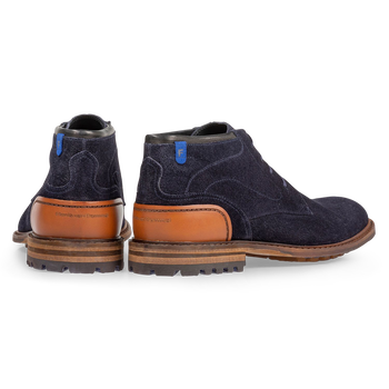 Crepi Stiefel blau Wildleder