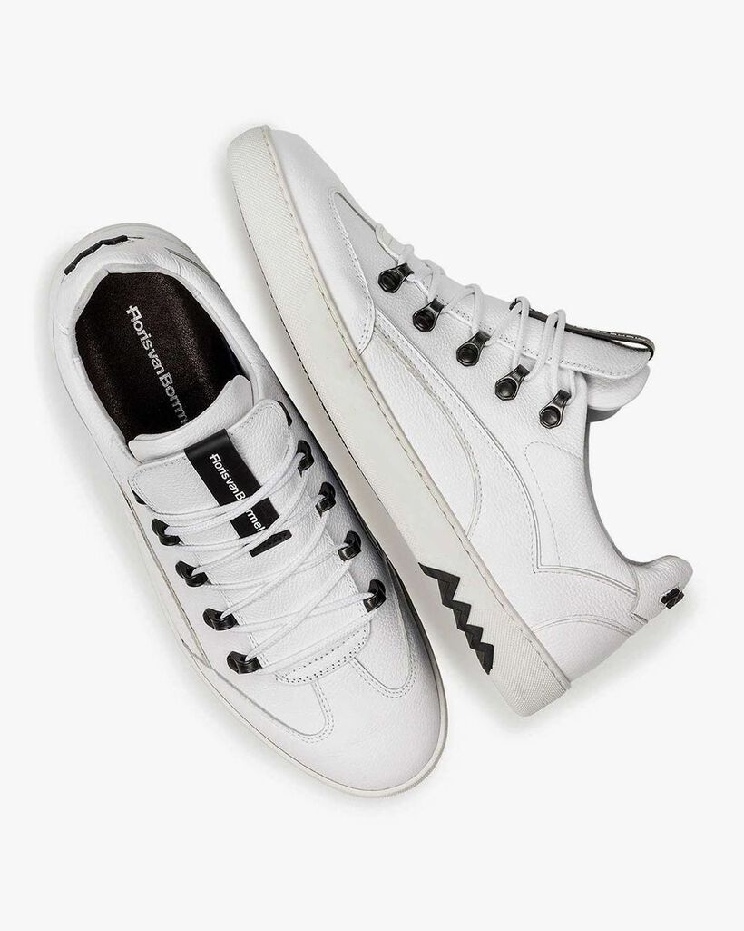 Wei&szlig;er Leder-Sneaker