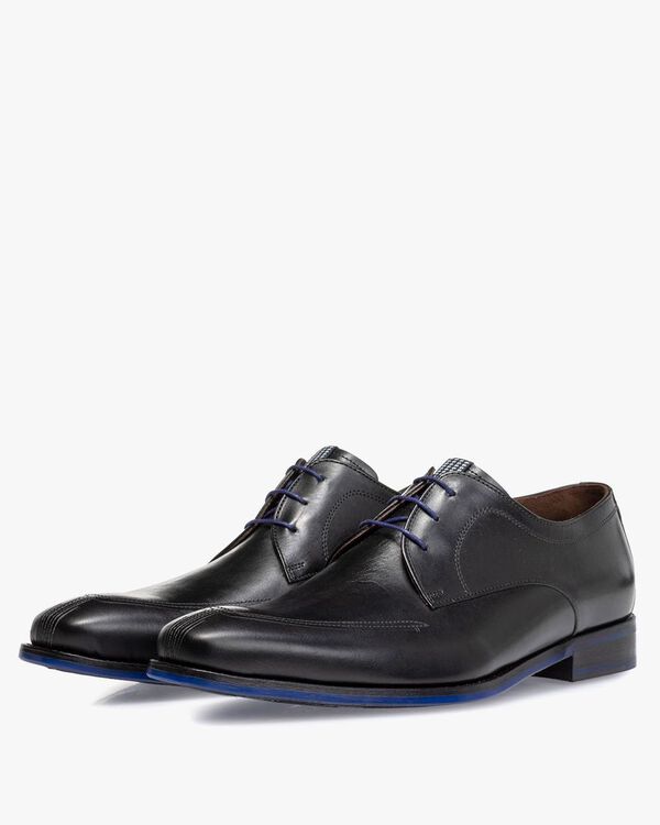 Schn&uuml;rschuh schwarz Kalbsleder