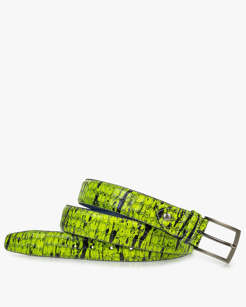 G&uuml;rtel Lackleder gelb