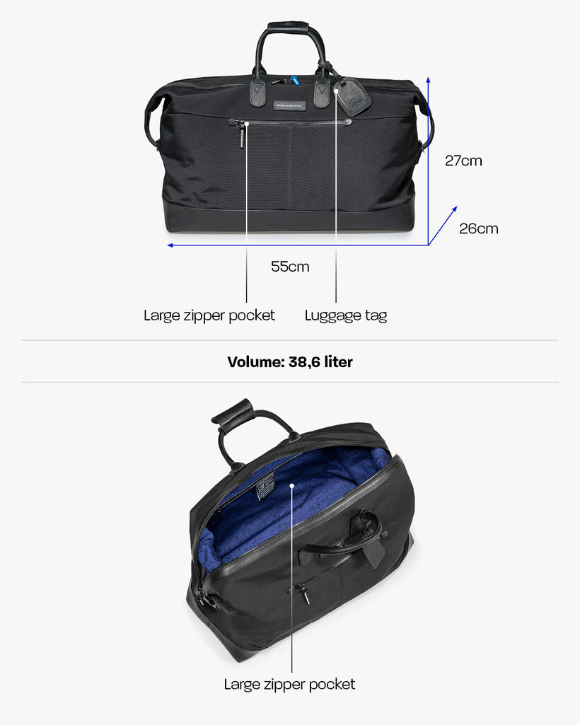 Weekender-Tasche Textil schwarz