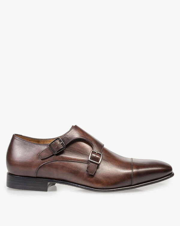 Brauner Monk-Schnallenschuh
