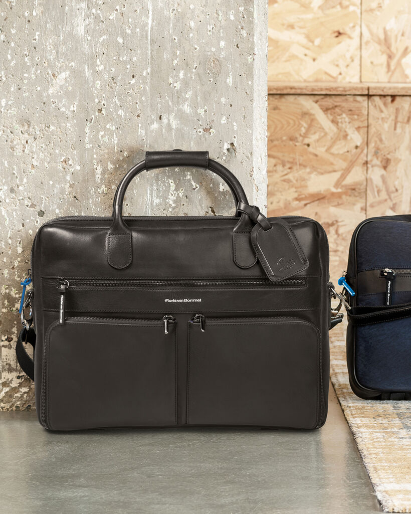 B&uuml;rotasche Leder schwarz