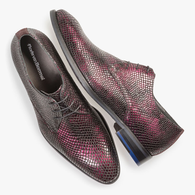 Roder Lackleder-Schn&uuml;rschuh mit Print