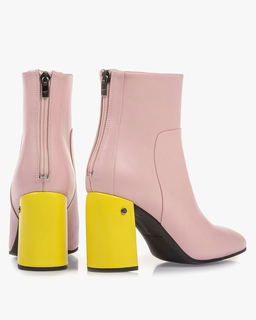 Hellrosa Nappaleder-Stiefelette