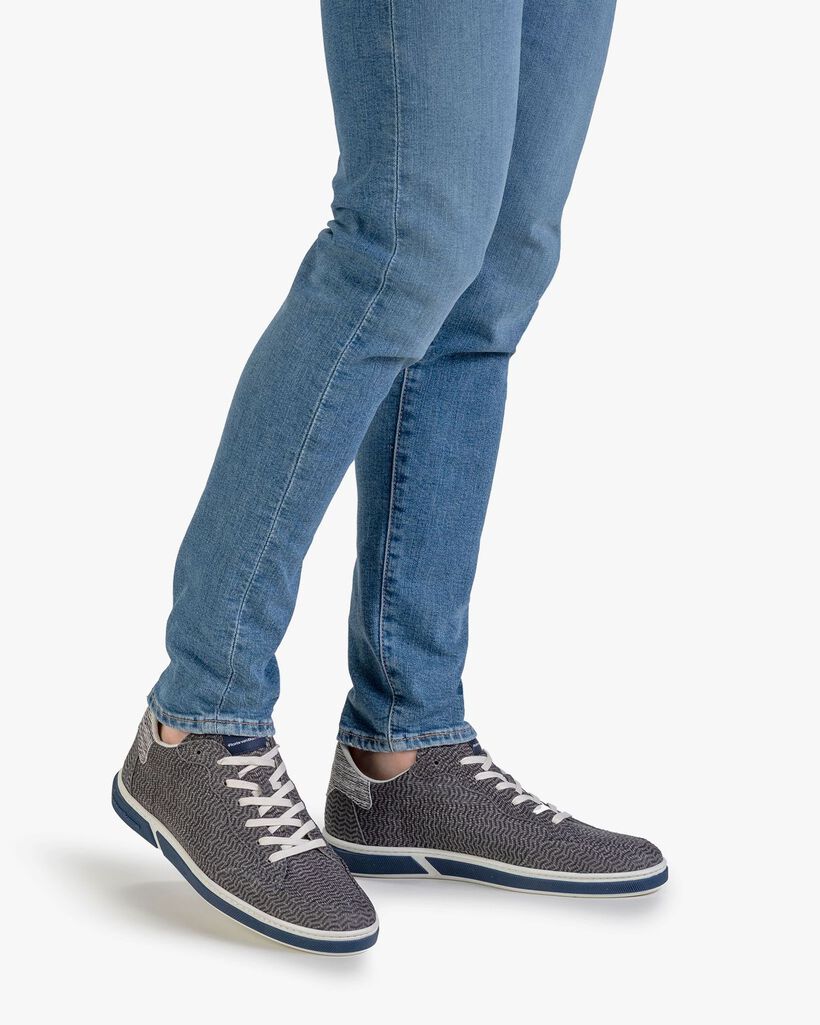 Sneaker Nubukleder grau
