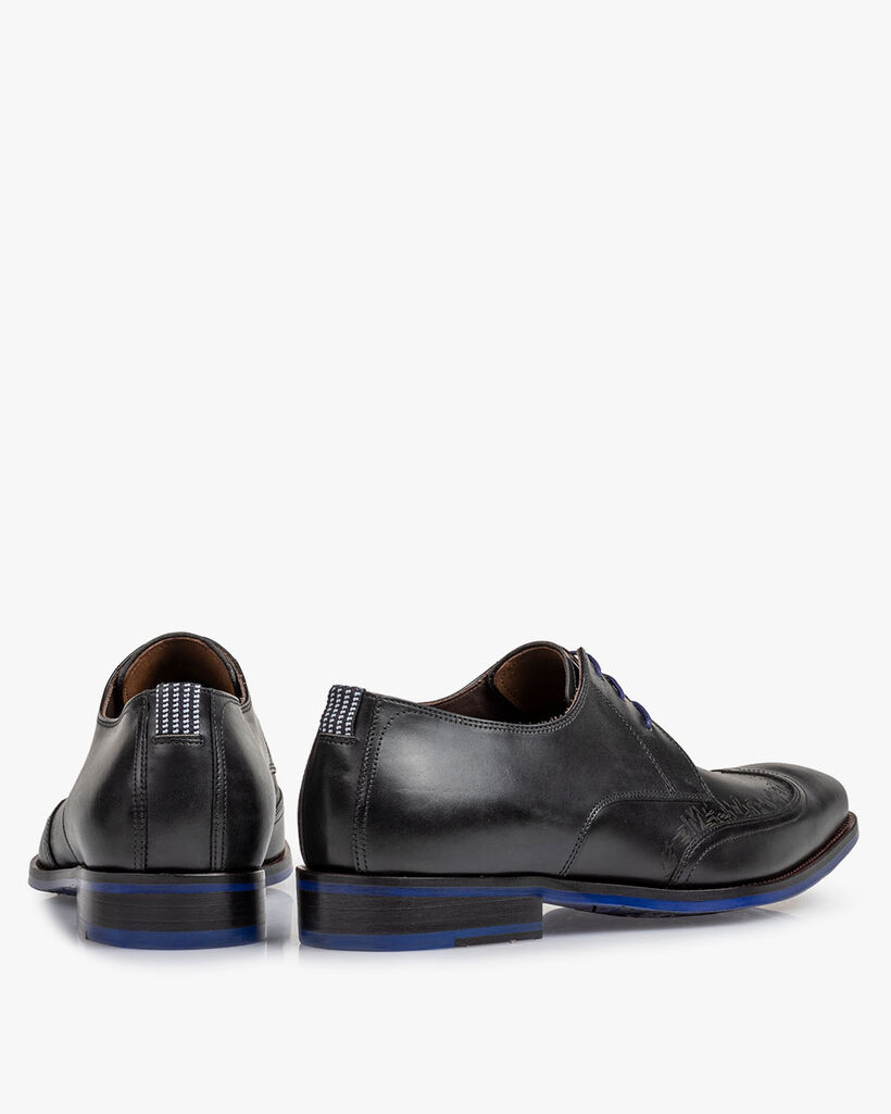 Schn&uuml;rschuh schwarz Kalbsleder