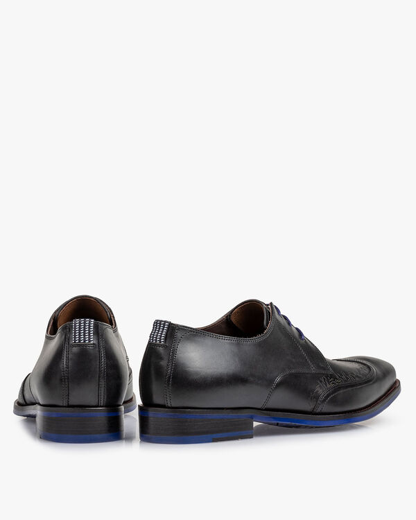 Schn&uuml;rschuh schwarz Kalbsleder