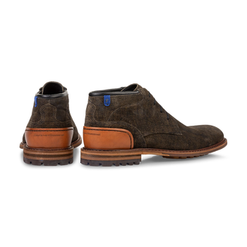 Schn&uuml;rstiefel Wildleder dunkelgr&uuml;n