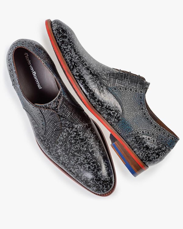 Schn&uuml;rschuh schwarz/grau metallic