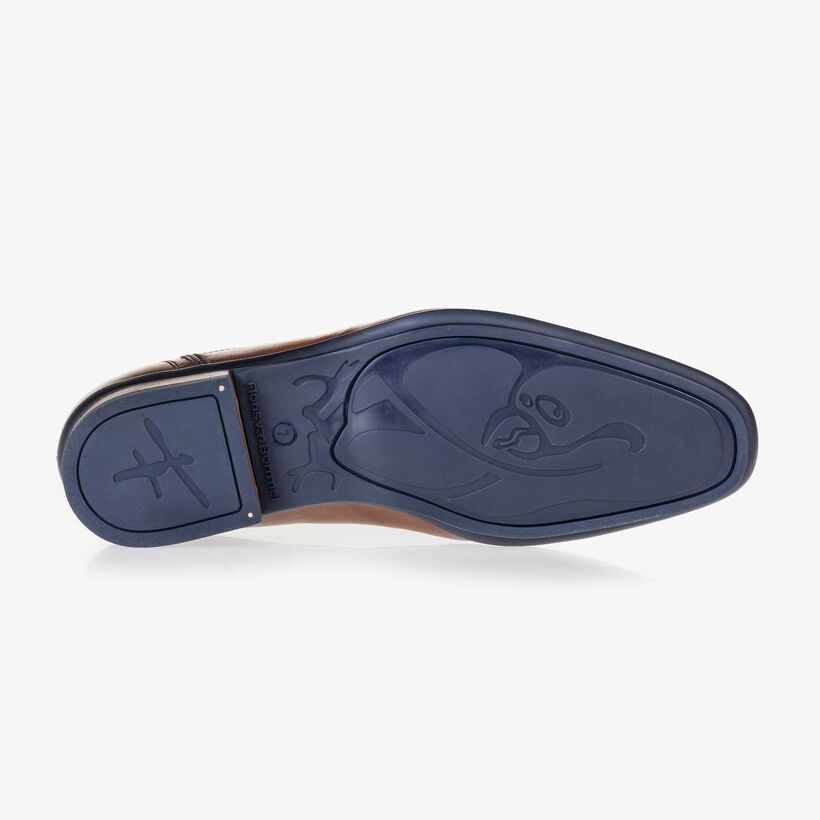 Cognacfarbener Leder Schn&uuml;rschuh