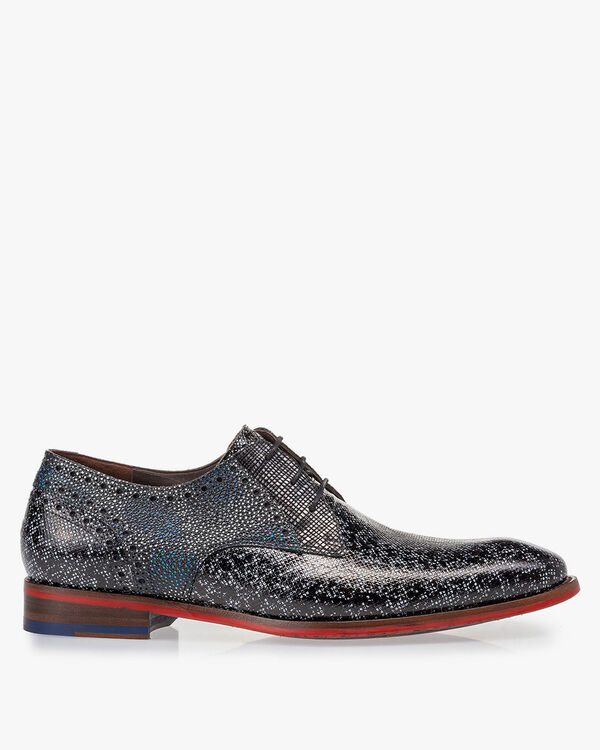 Schn&uuml;rschuh schwarz/grau metallic