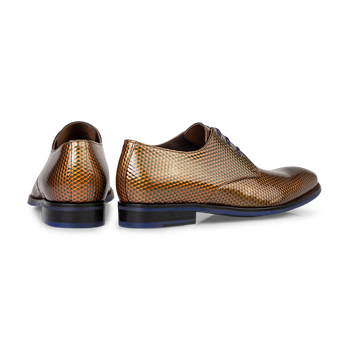 Schn&uuml;rschuh Lackleder gr&uuml;n