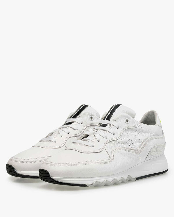 Wei&szlig;er Leder-Sneaker