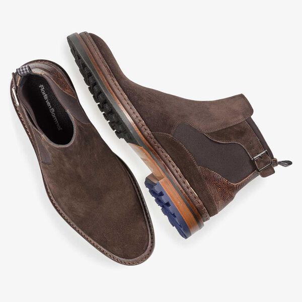 Dunkelbrauner Chelsea Boot aus Wildleder