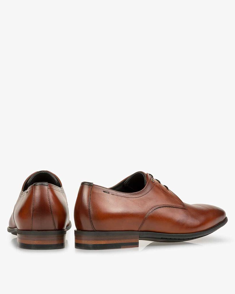 Schn&uuml;rschuh Kalbsleder cognac