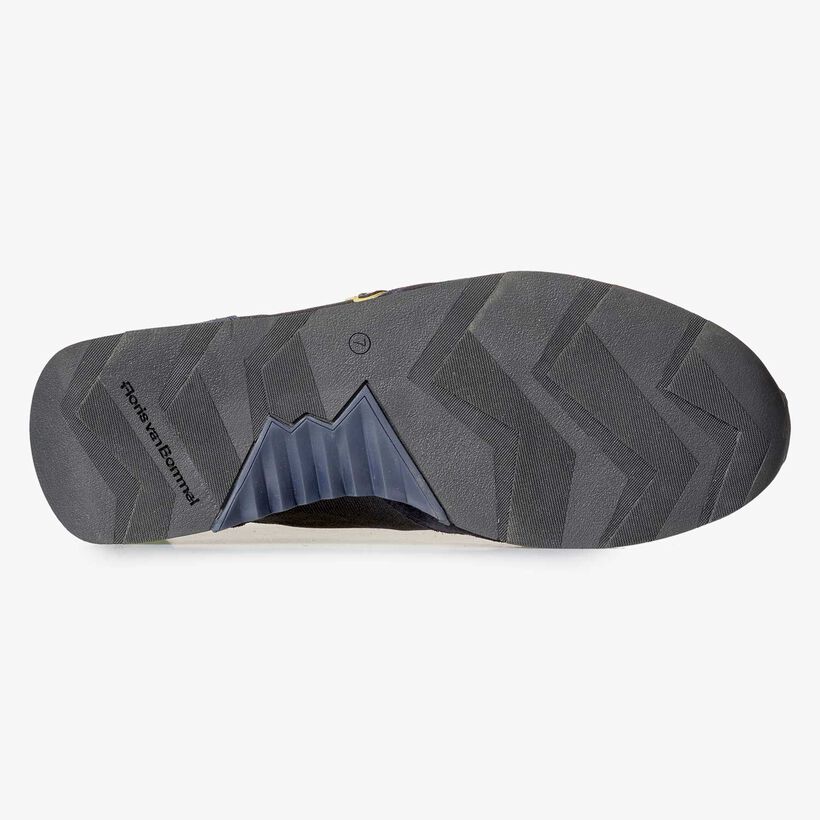 Blauer / Grauer Sneaker mit gelben Details
