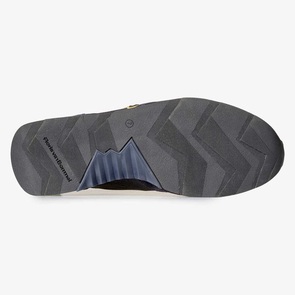 Blauer / Grauer Sneaker mit gelben Details