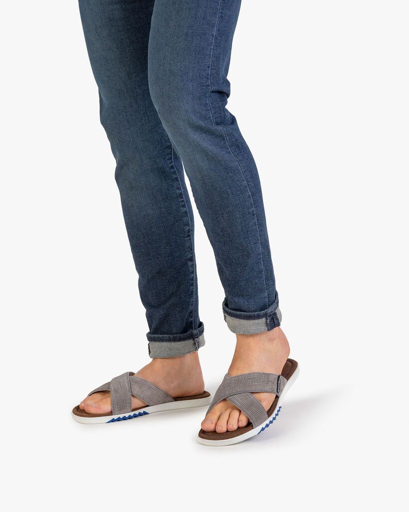Slipper suede leather grey