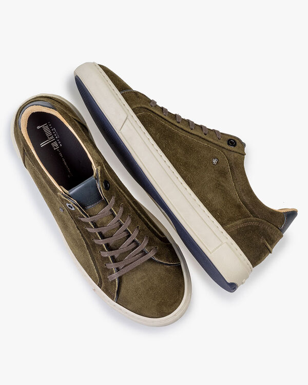 Sneaker Wildleder dunkelgr&uuml;n
